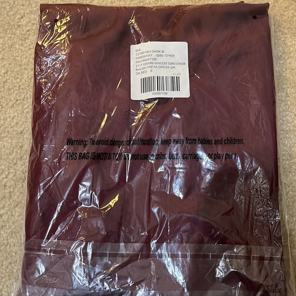 BHLDN Freya Dress - Satin Charmeuse in Dark Berry - Picture 6 of 7